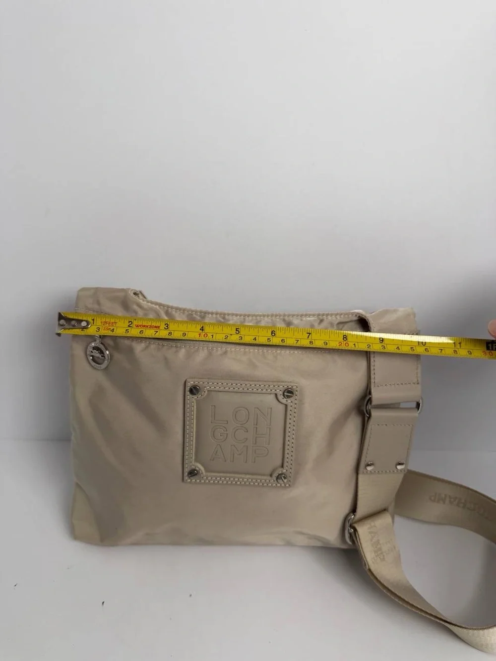 Longchamp Beige Nylon Crossbody Bag